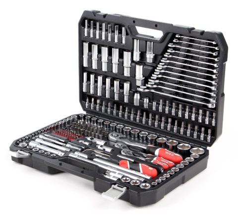 アトムくん EU38/24.5cm ZESTAW NARZĘDZIOWY XXL 1/4'', 3/8'', 1/2'' KPL. 216 SZTUK YT